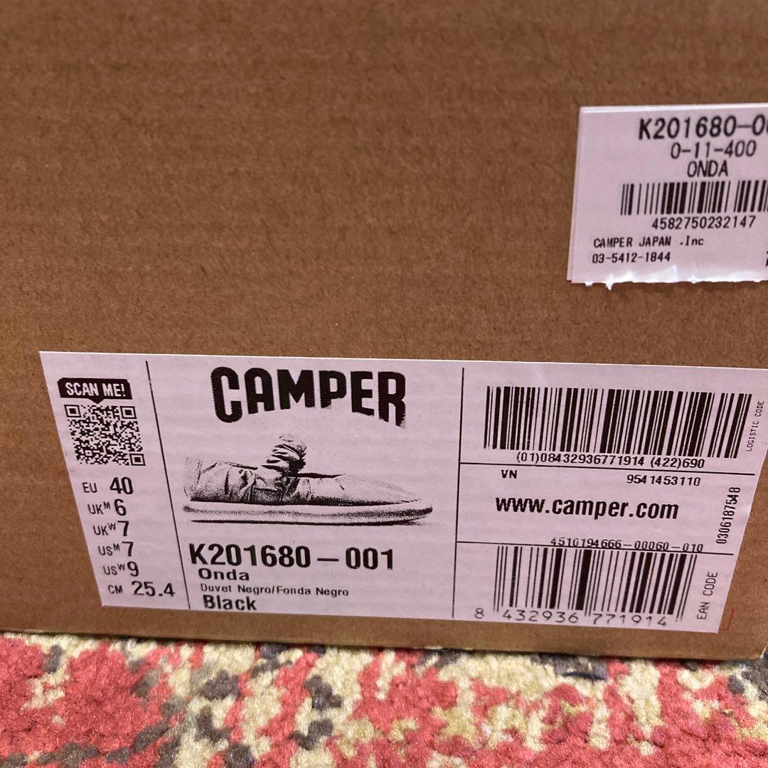 CAMPER Onda ブラック フラットシューズ EU40