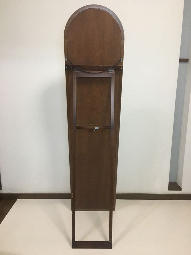美品 天然木 姿見 鏡 スタンドミラー 面取り鏡 高さ148cm 壁掛けにも対応