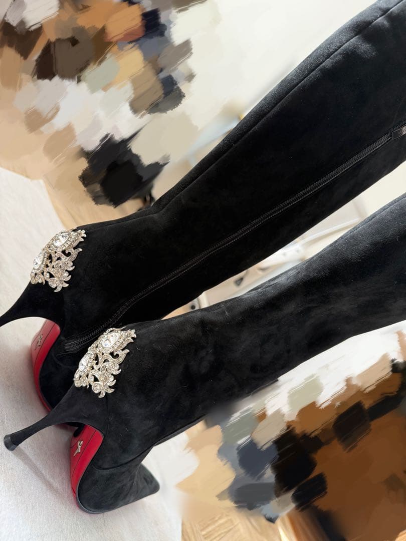 【超希少】CESARE PACIOTTI ニーハイブーツ スエード 38