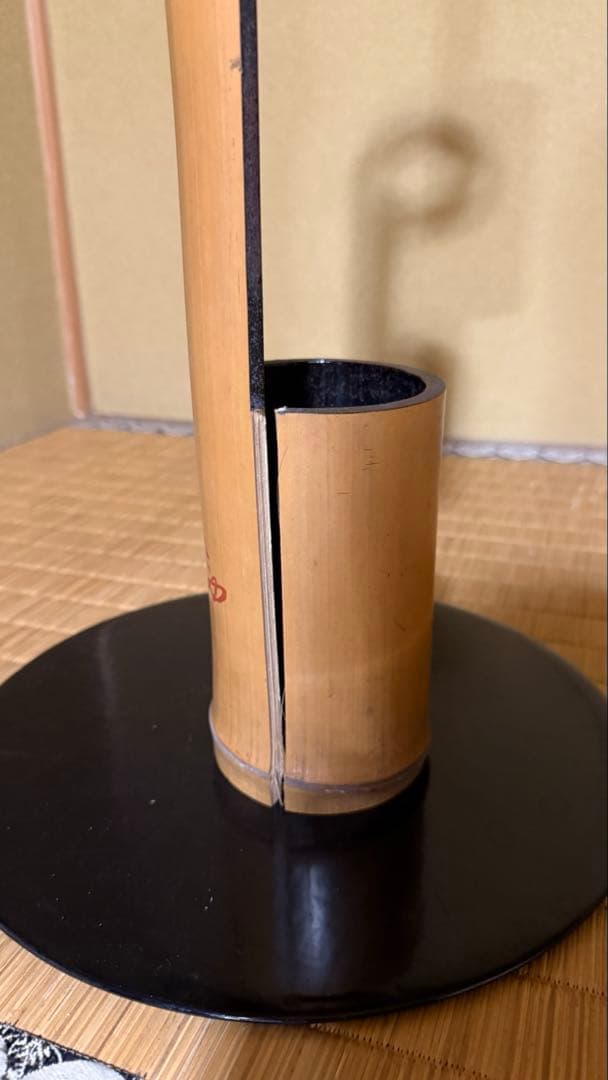 花入 竹 二重切 啐啄意在判 合箱