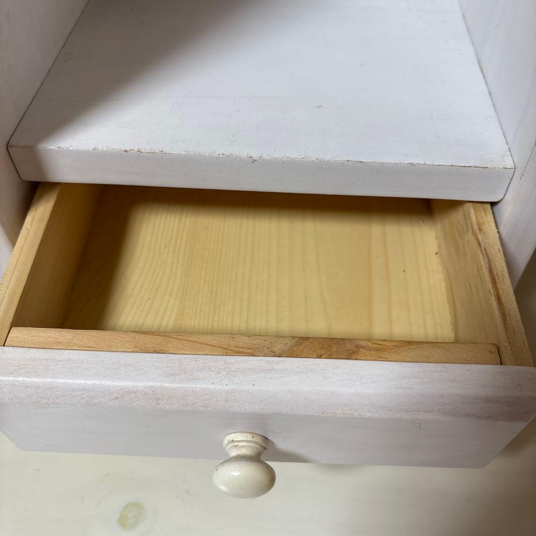 勉強机　ホワイト収納付きデスク LEDライト付き