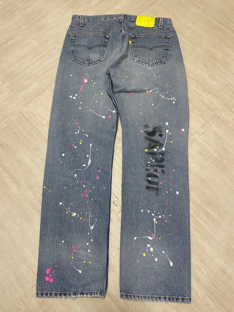 Levi's × SAPEur リメイク デニム ペイント USA製　W36