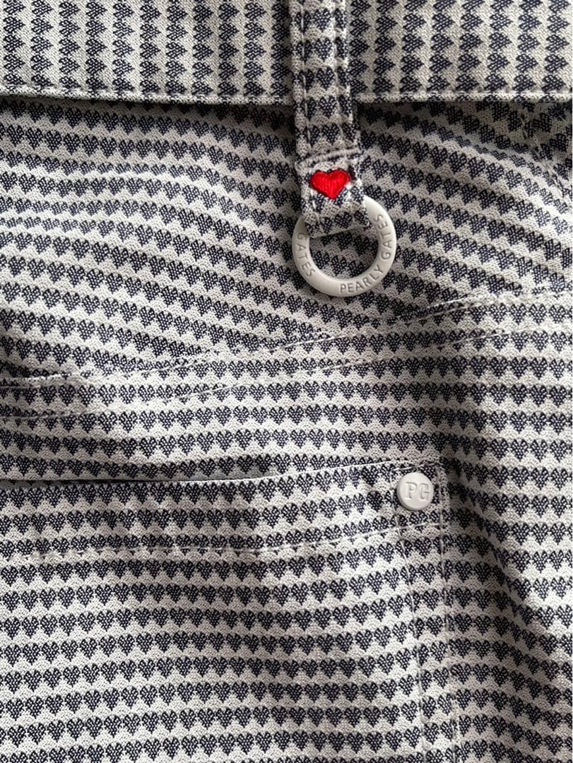 新品未使用　タグ付き　パーリーゲイツ　ストレッチスカート　ベルト付き　ハート総柄