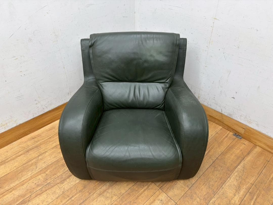 T8003☆ドマーニ☆domani☆エクセルライフ☆本革☆シングルソファ