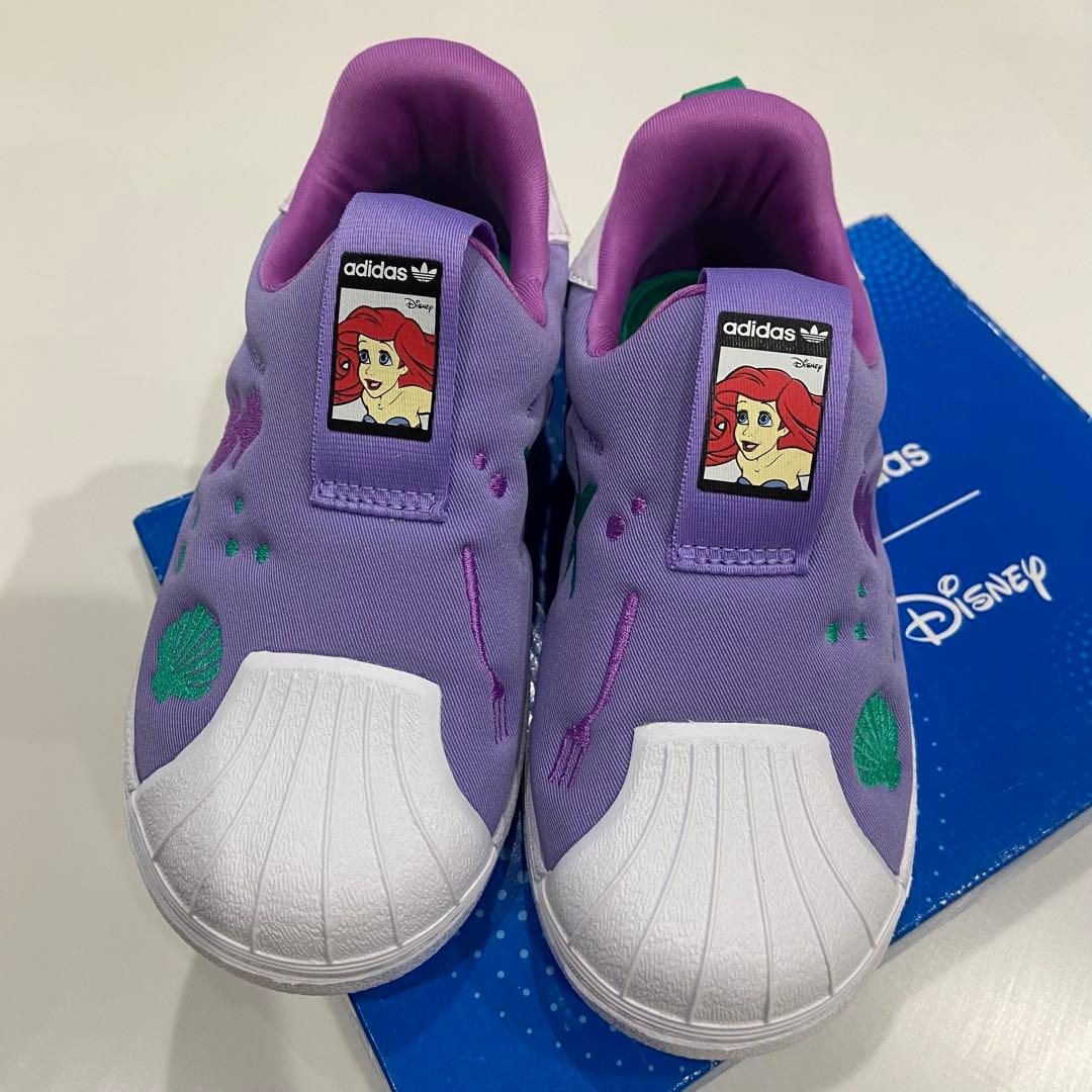 adidas ディズニー アリエル スニーカー 紫 アディダス 15 パープル