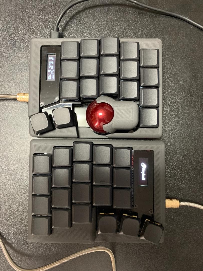 Keyball39用　ガスケットマウントケース（ブラック）