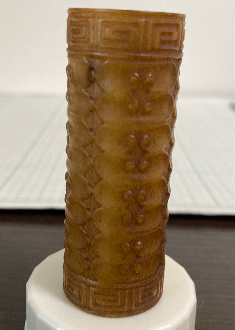 骨製　縁起彫刻　置物　根付