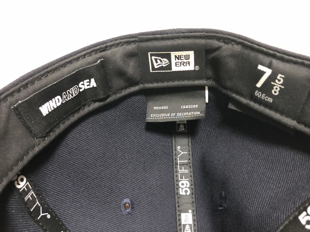 【未使用新品NAVY】WIND AND SEA NEW ERA 7-5/8