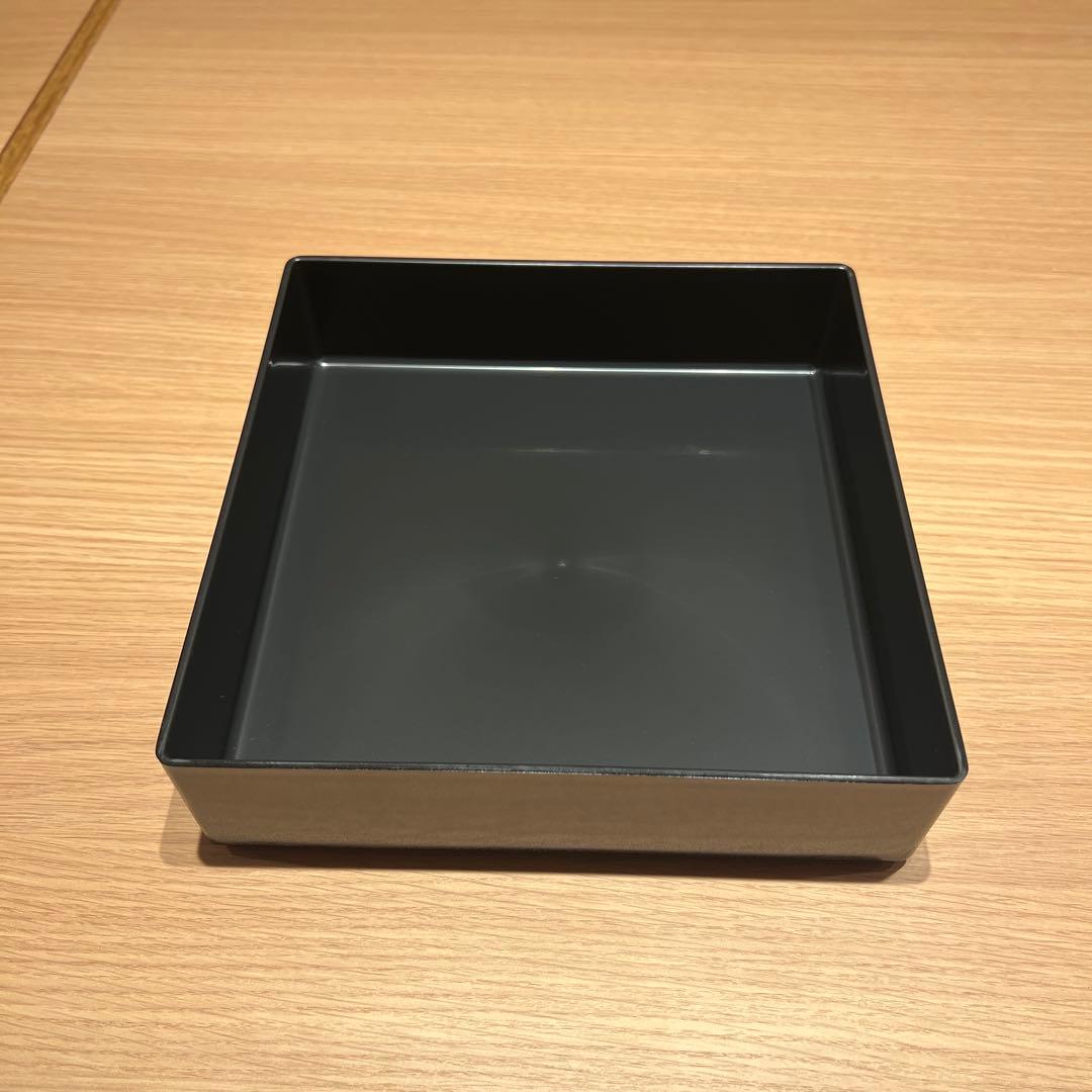 黒い重箱 四角形 プラスチック製