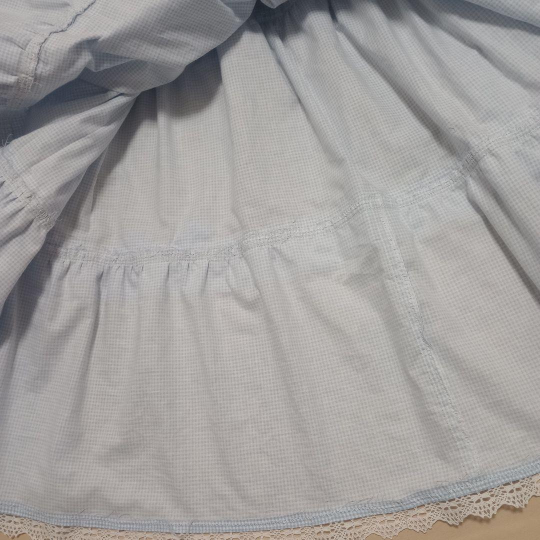 ハンドメイド　ロリィタ　リボンティアードワンピース