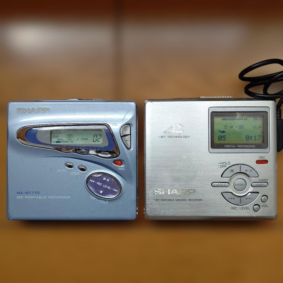ジャンク品 ポータブルMDレコーダー SONY SHARP まとめ売り 6個