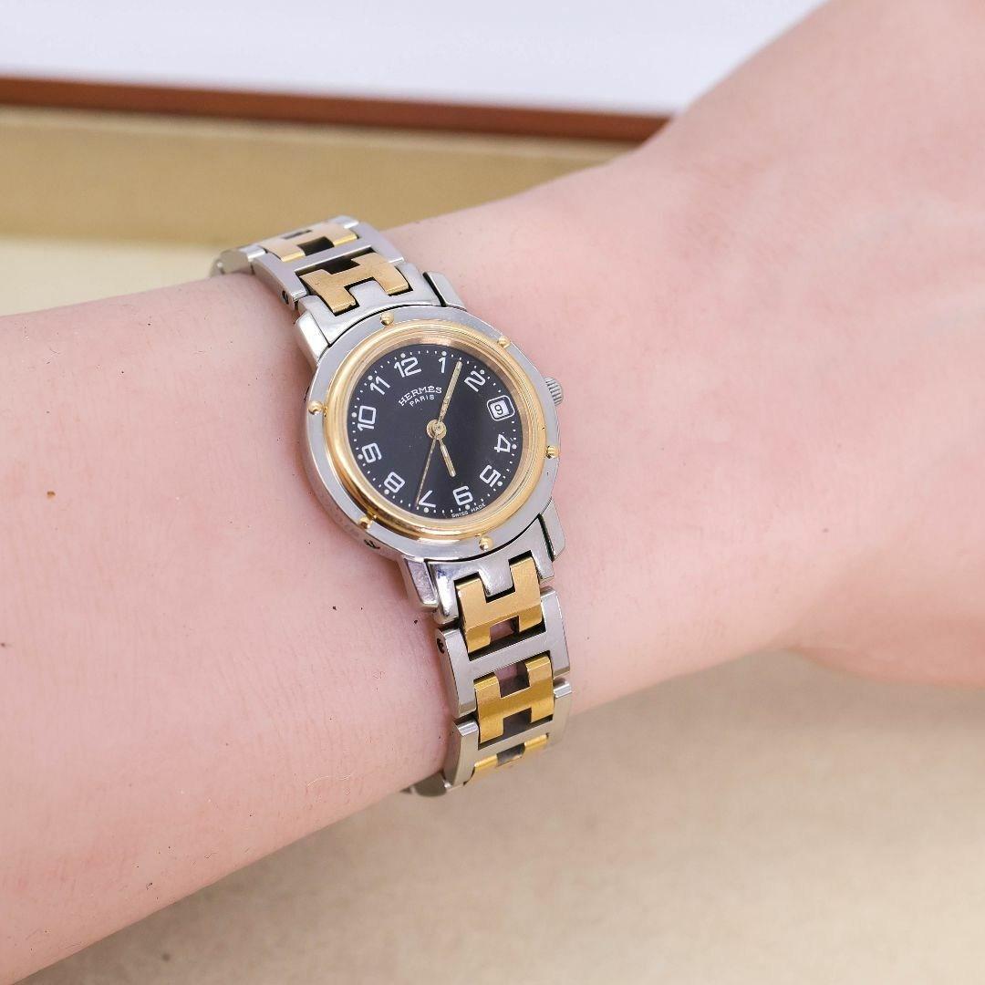 稼働 Hermes クリッパー 腕時計 ブラック CL4.220 967