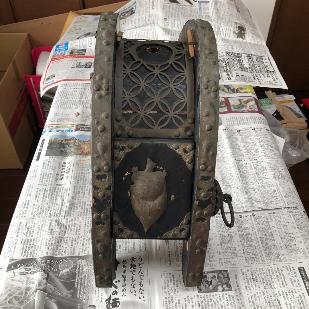 【骨董】龍・鶴図飾金具付き 和鞍（馬鞍）馬具 部品取り #933