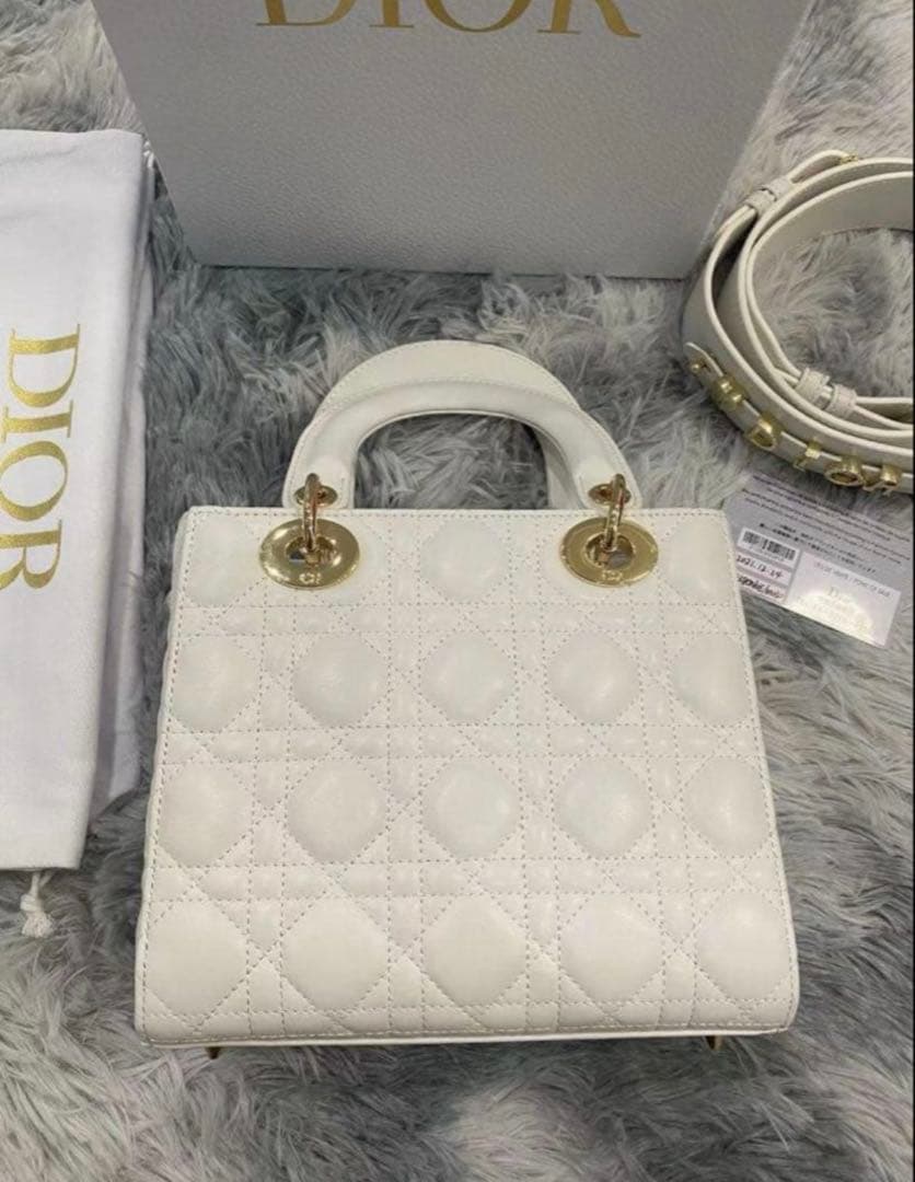 LADY DIOR MY ABCDIOR スモールバッグ カナージュ ラムスキン