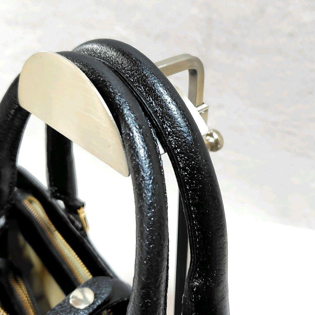 美品✨　イヌエ　ショルダーバッグ　黒　革　フォーマル　斜め掛け　自立　2way