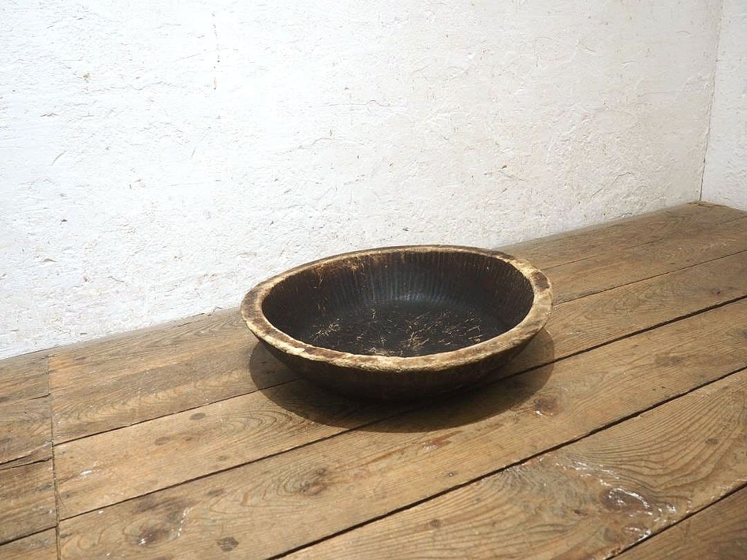 1320 W50cm レトロなこね鉢　捏ね鉢　蕎麦打ち　うどん　古道具　木皿