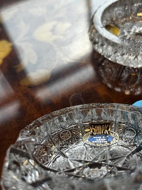 【レア】ボヘミアクリスタル　灰皿　500PK　２点セット