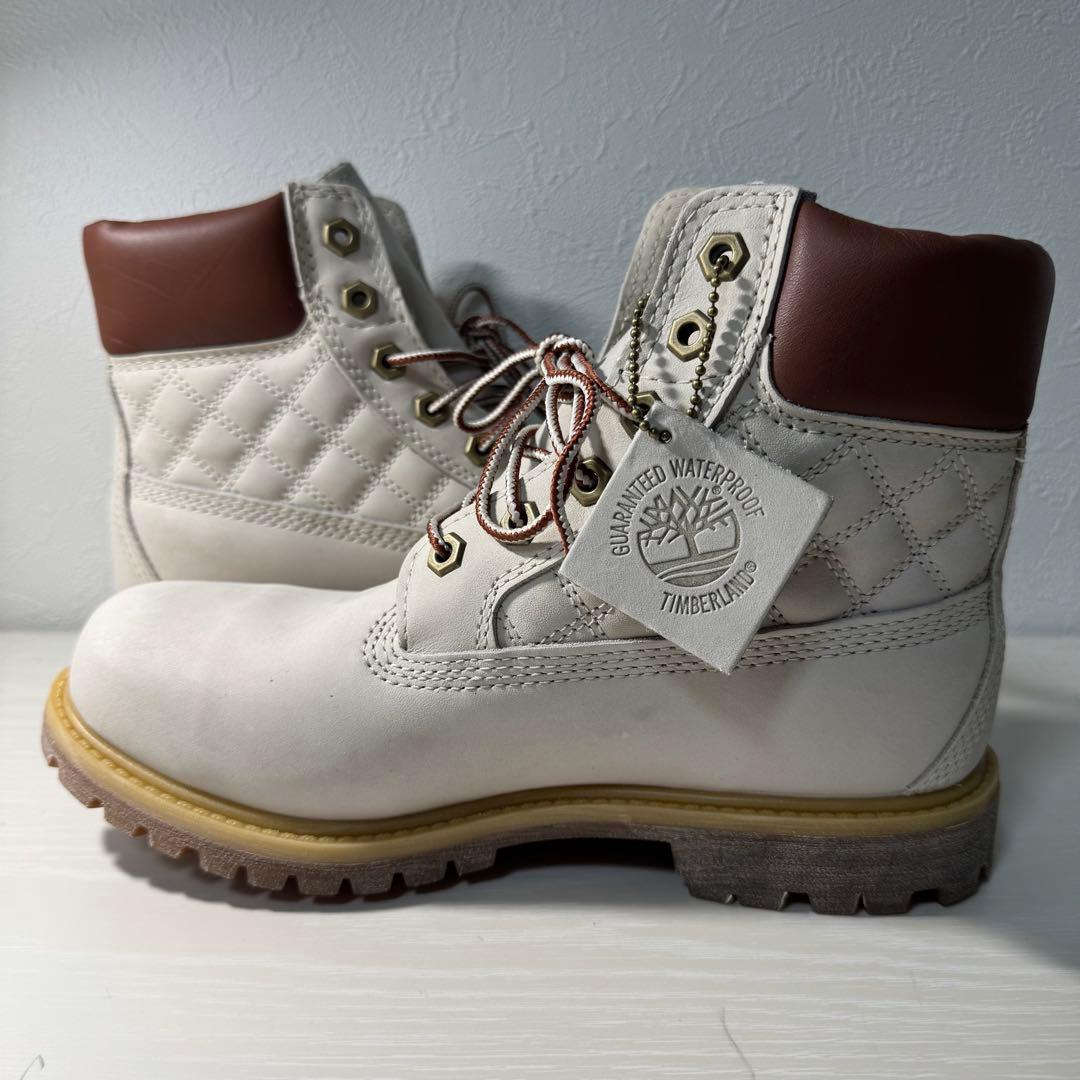 Timberland ホワイト ワークブーツ　24cm US7