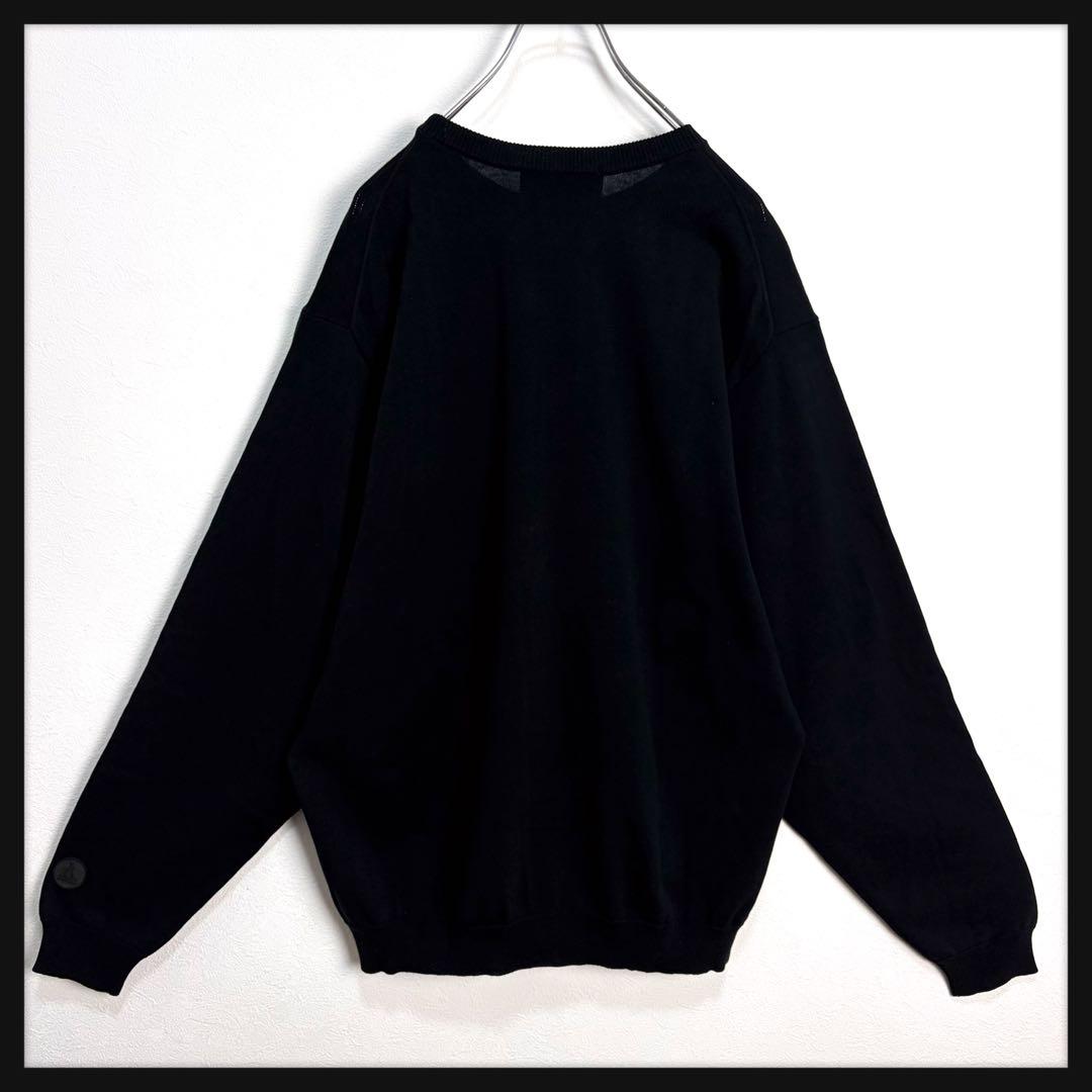 【美品】FR2ゴルフ セーター 刺繍ロゴ コットンニット メンズL ゴルフウェア