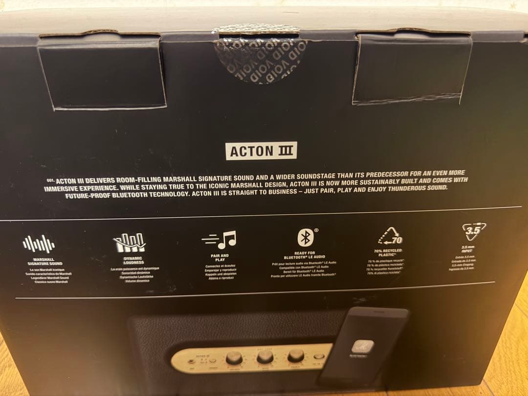 Marshall ACTON III ワイヤレススピーカー ブラック 国内正規品