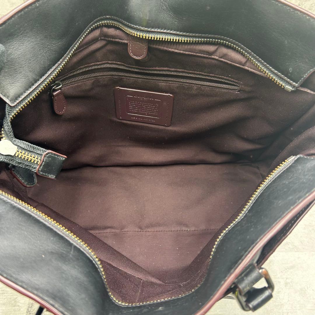 コーチ ベケット 2way ビジネス トートバッグ 革 PVC A4 ブラック