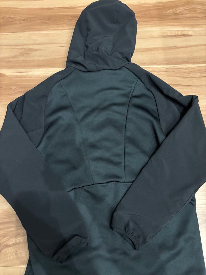 【美品】ASICS ウィンドブレーカー上下セット 中綿フリース ブラック