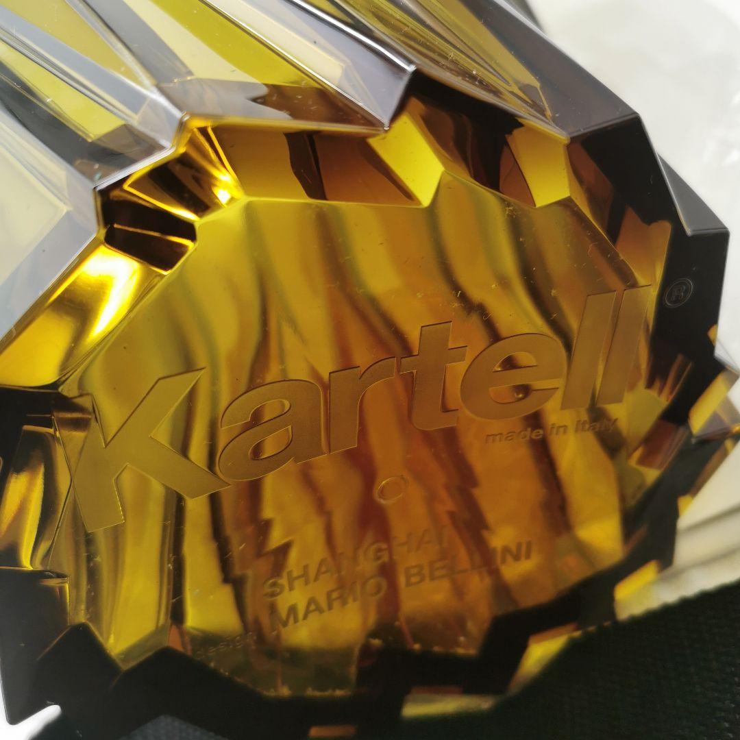 未使用 Kartell 花瓶 44cm 大型 イエロー系 フラワーベース