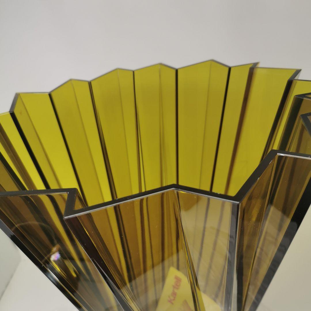 未使用 Kartell 花瓶 44cm 大型 イエロー系 フラワーベース