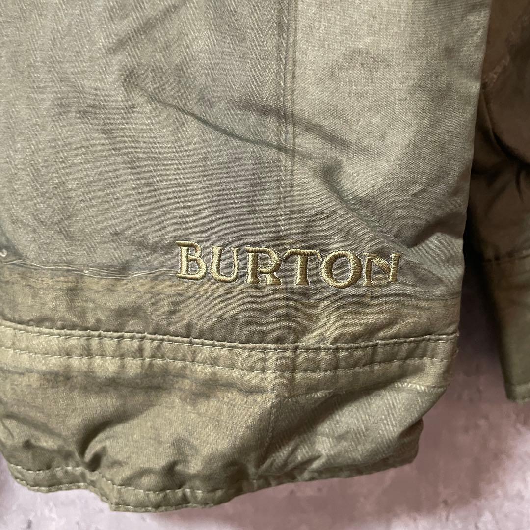 Burtonバートンスキーウェアスノーボードジャケット緑グリーンカーキチェック柄