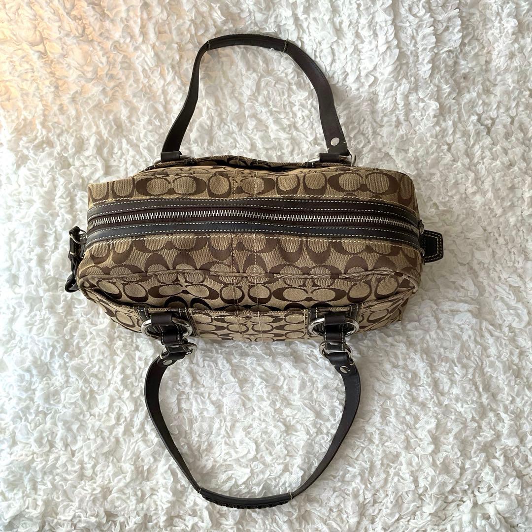 コーチ 10605 シグネチャー ショルダーバッグ キャンバス/レザー