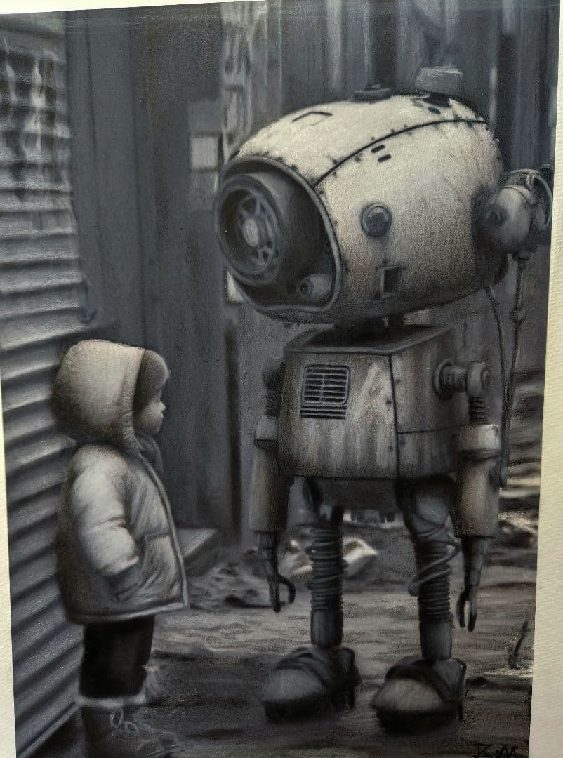 【※原画】貧民区画【配給カード見所持の少年とトモダチ】