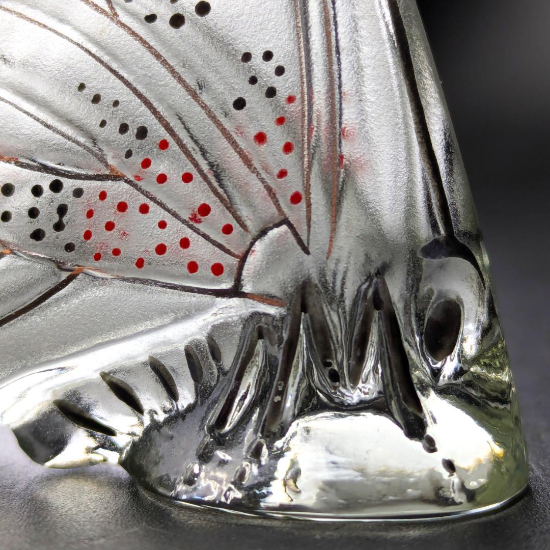 掌の美術 ラリック グレーイッシュ パピヨン蝶 オブジェ 精緻 洗練エナメル彩