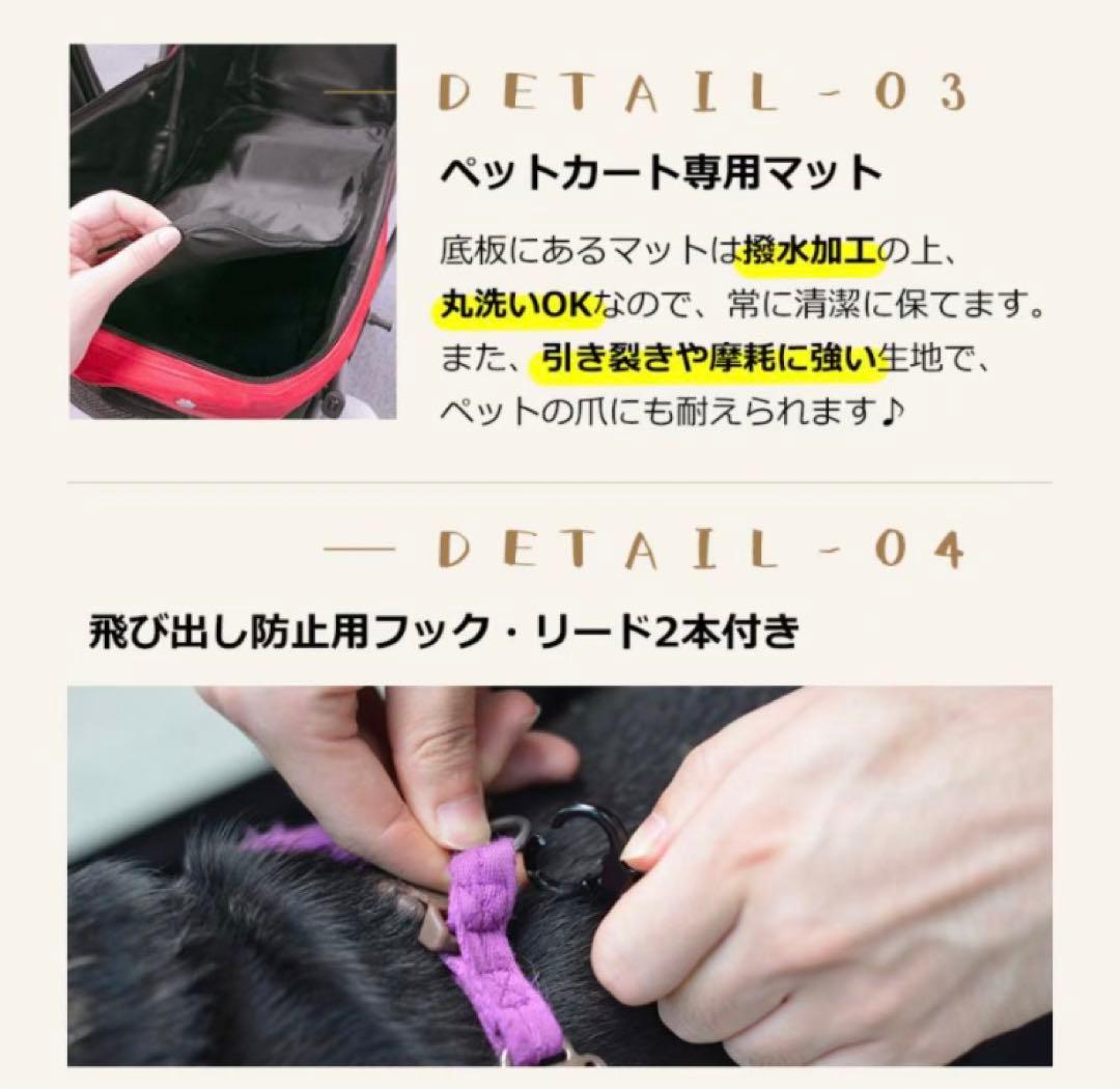 新品　ペットカート　4輪　茶色　犬用品　多機能　ドッグカート　グレー