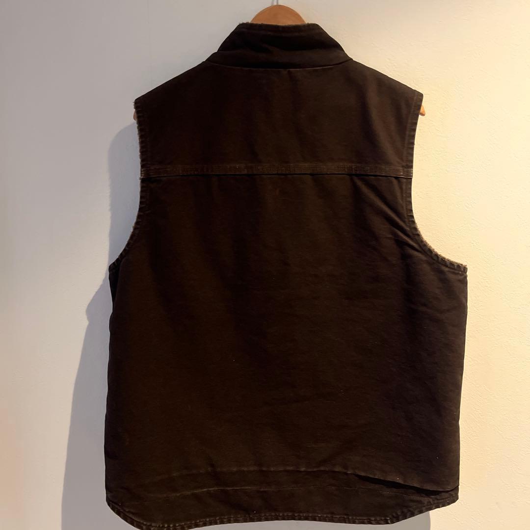 Carhartt Mexico製 モックネック　ダックベスト　裏ボアフリース