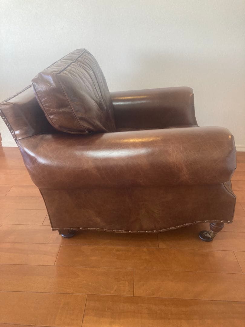 HALO ブラウンレザーアームチェア