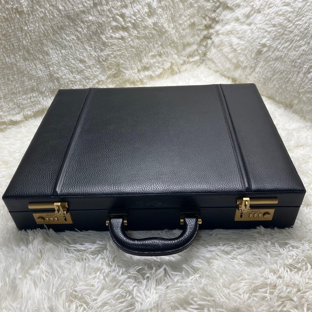【美品】BALLY アタッシュケース ブリーフケース ビジネスバッグ ブラック