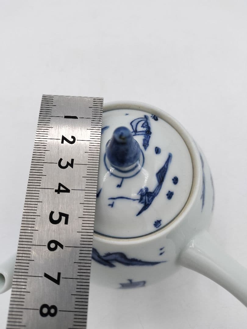 c725 煎茶　急須　山水 平安白鳳 茶道具 古物　京都