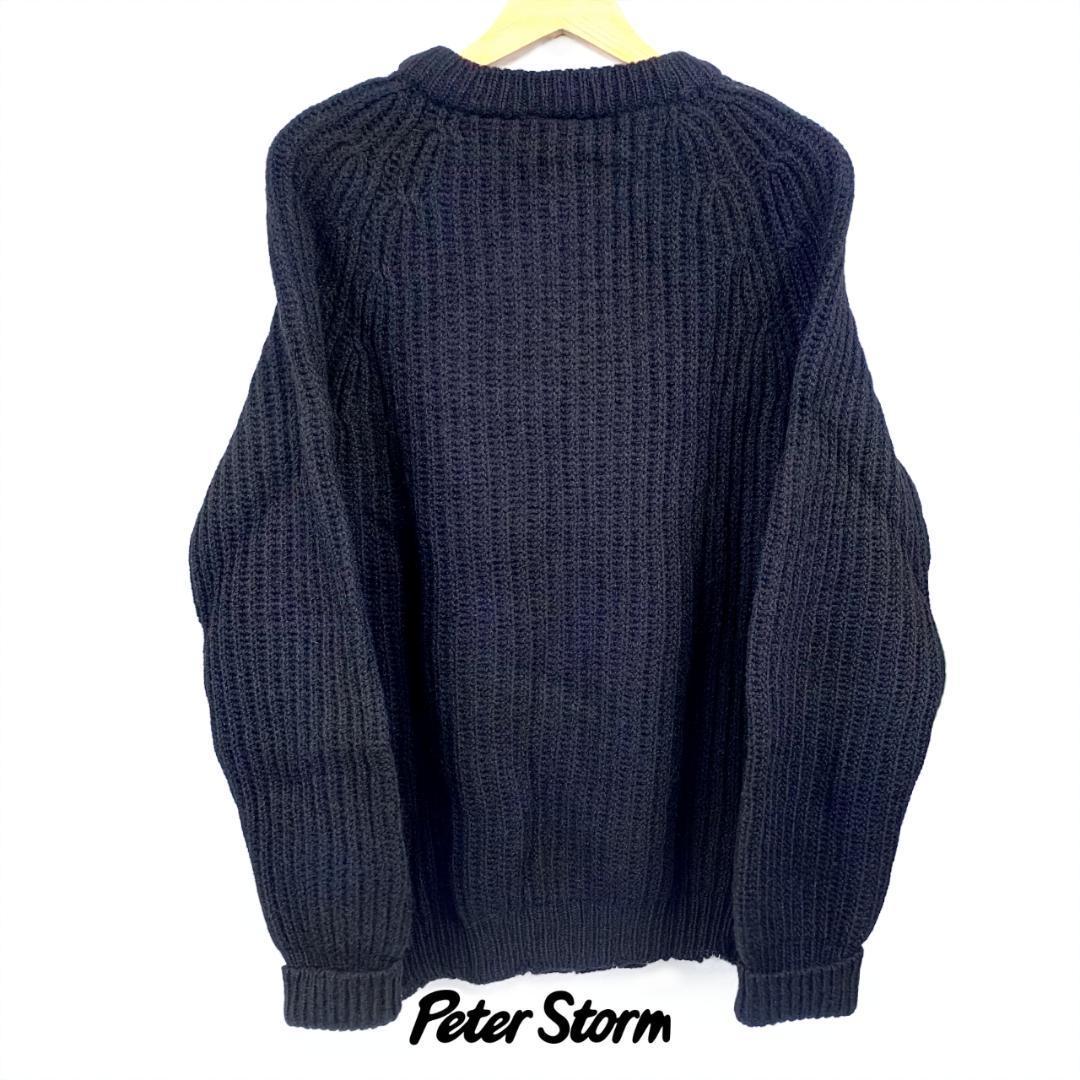 80sフィッシャーマンニットセーター（メンズ-M）【Peter Storm】