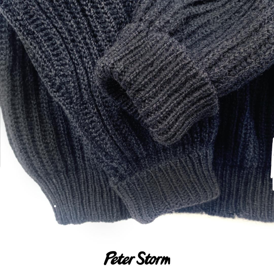 80sフィッシャーマンニットセーター（メンズ-M）【Peter Storm】