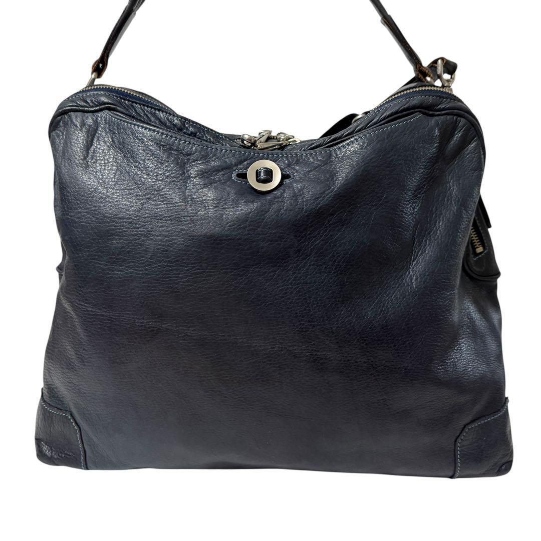 アニアリ 2way ショルダーバッグ A4収納可 大容量 レザー