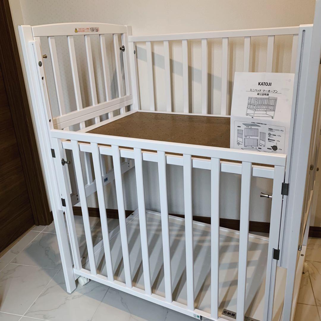 カトージプレミアムライン ハイタイプ ツーオープン ミニベッド　なおちゃん