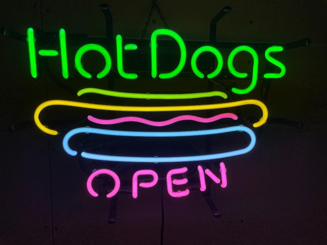 【期間限定特別価格】アメリカンネオンサイン HOT DOG ネオン管 照明