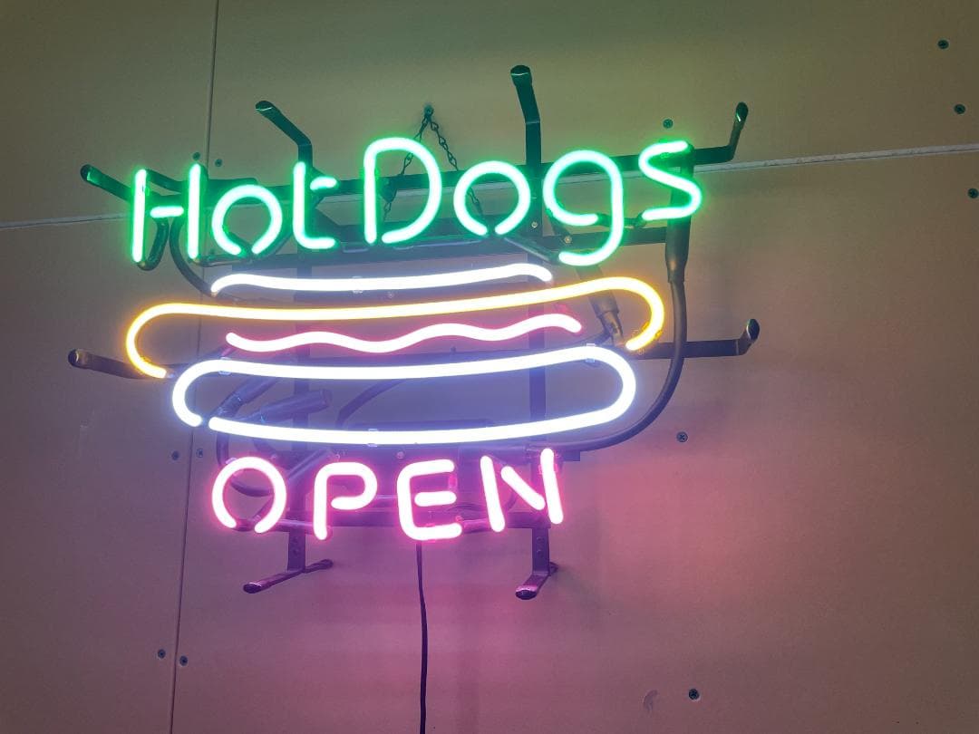 【期間限定特別価格】アメリカンネオンサイン HOT DOG ネオン管 照明