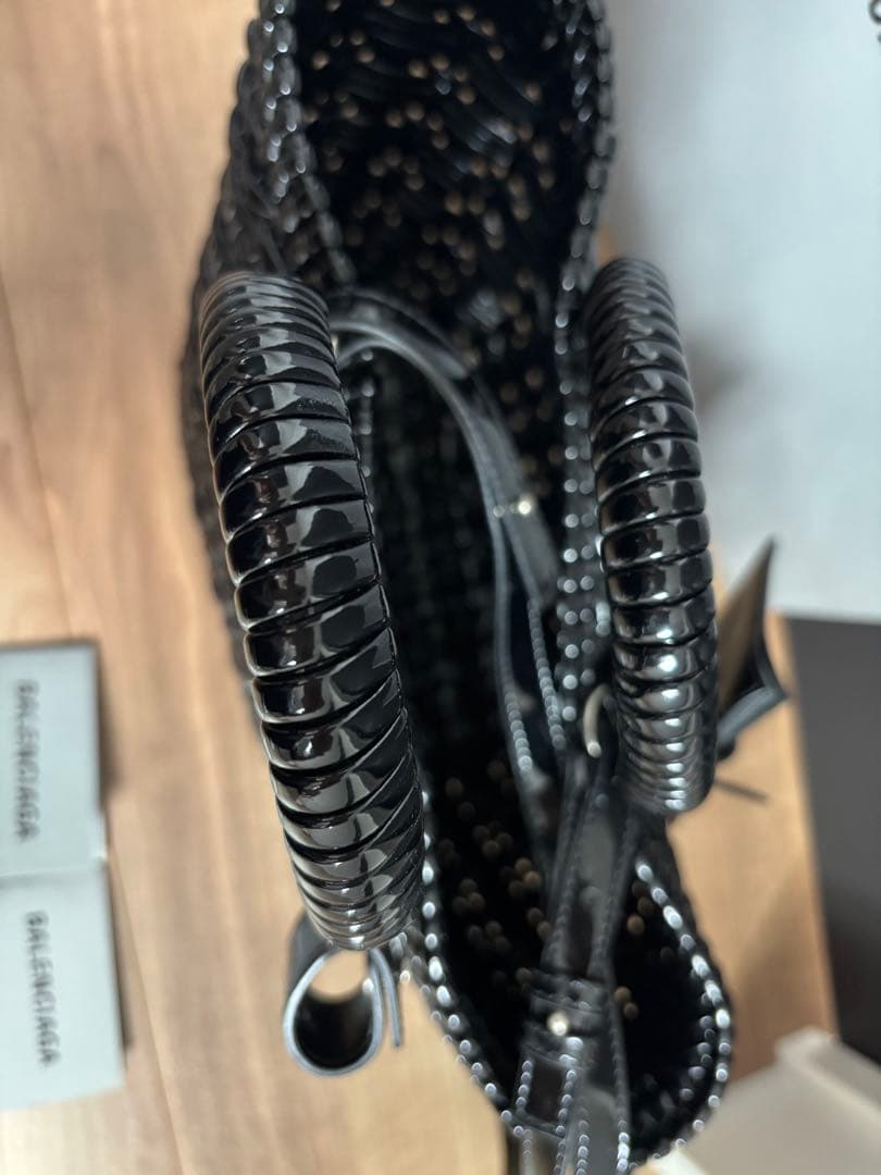 BALENCIAGA ビストロXSブラック かごバッグ