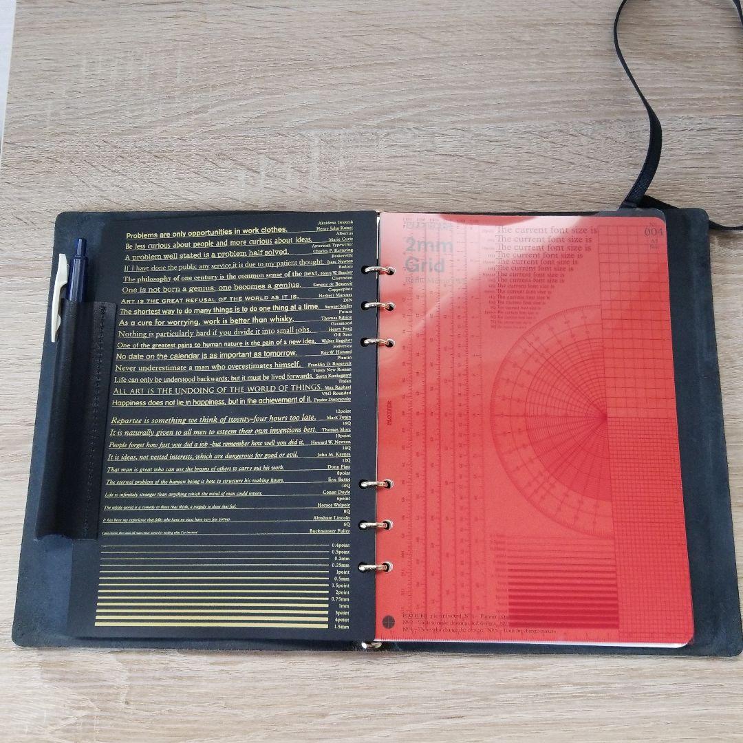 PLOTTERA プロッター A5 プエブロ ネイビー 金リング