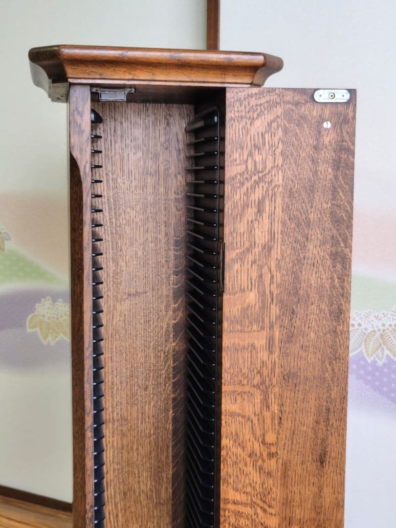 木製　無垢材　CDラック　CD入　CD　５０枚　２枚組・５個　タワー形状　飾り台