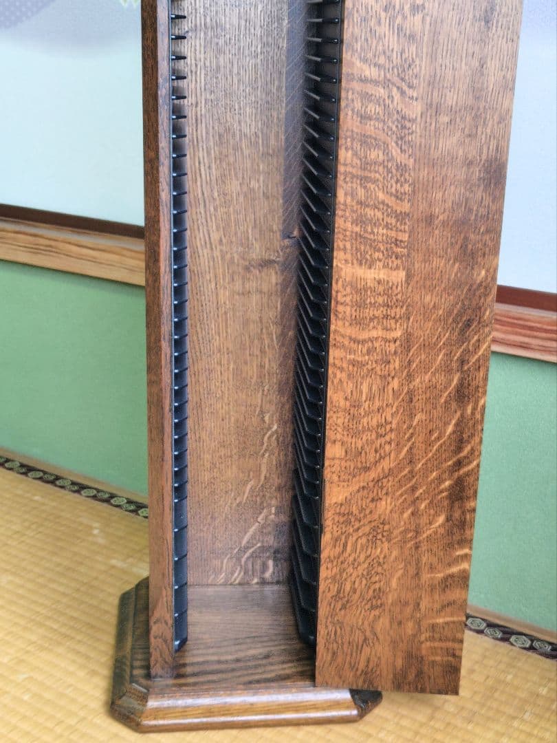 木製　無垢材　CDラック　CD入　CD　５０枚　２枚組・５個　タワー形状　飾り台