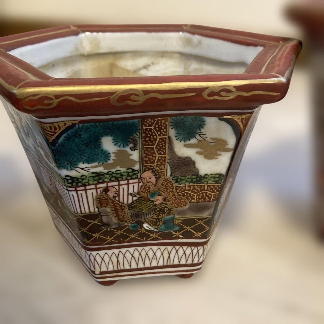 九谷焼　庄三　植木鉢3個セット