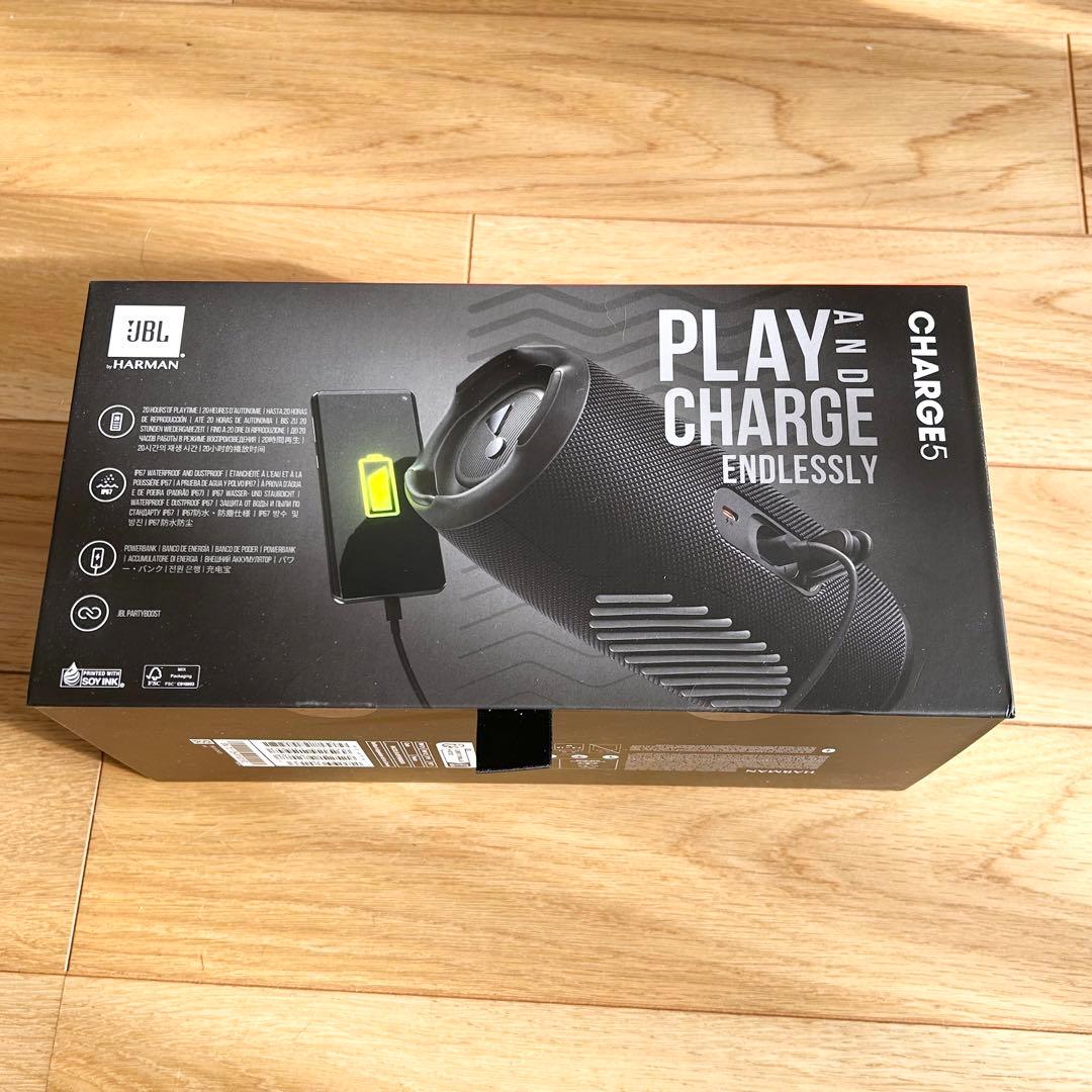 JBL charge5 ワイヤレススピーカー　ブルートゥース　スピーカー 黒