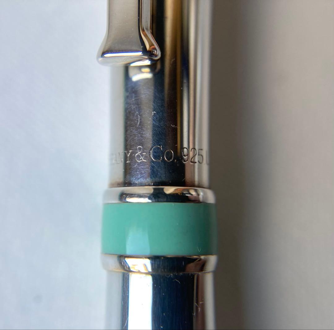 ティファニー　Tクリップ　ブルーバンド　スターリングシルバー　ボールペン　925